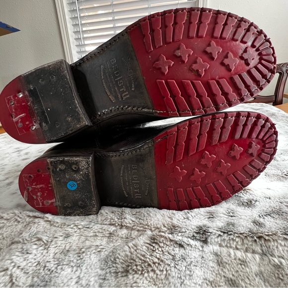 New Bed Stu GoGo Lug Wide Calf Leather Boots Black Rustic sz 9.5 - Picture 14 of 16